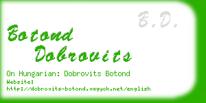 botond dobrovits business card